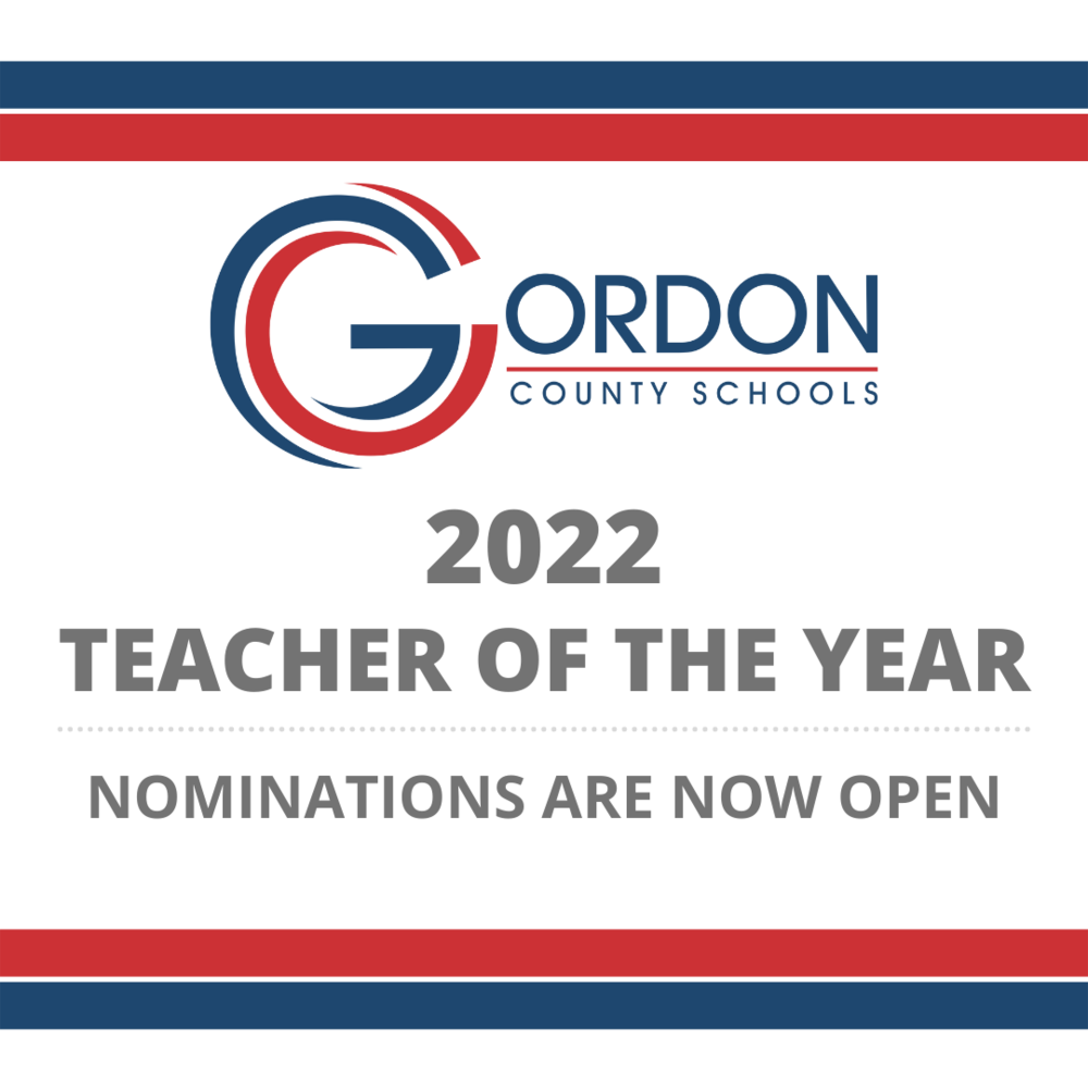 Gordon County Schools Logo: 2022 Teacher of the Year, Nominations Are Now Open