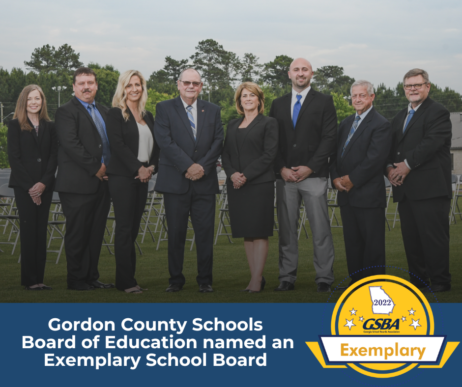 GORDON COUNTY SCHOOLS BOARD OF EDUCATION NAMED AN EXEMPLARY SCHOOL BOARD - GROUP PHOTO OF THE SCHOOL BOARD