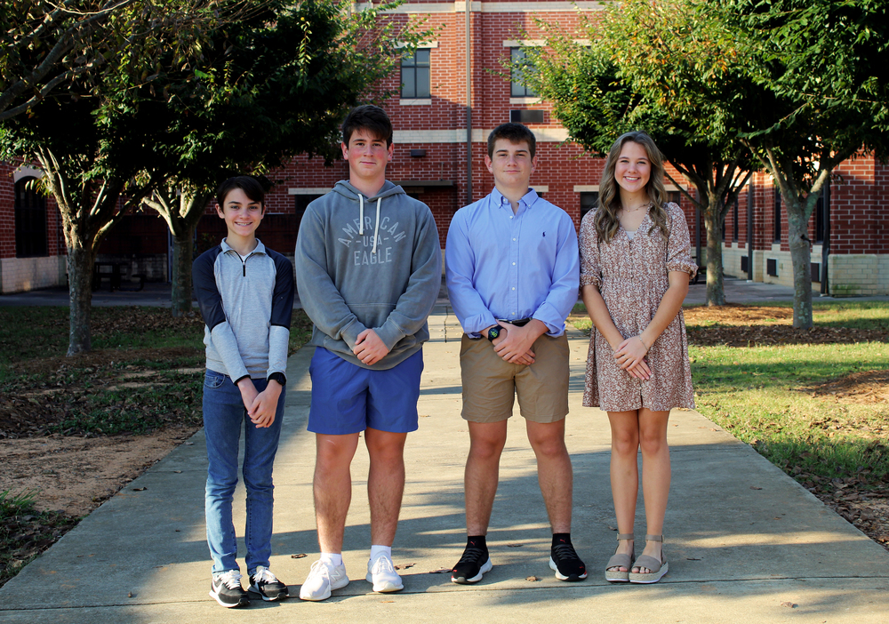Pictured from left to right: William Parish, Will Dunnaway, Joe Dunnaway and Hannah Jones.