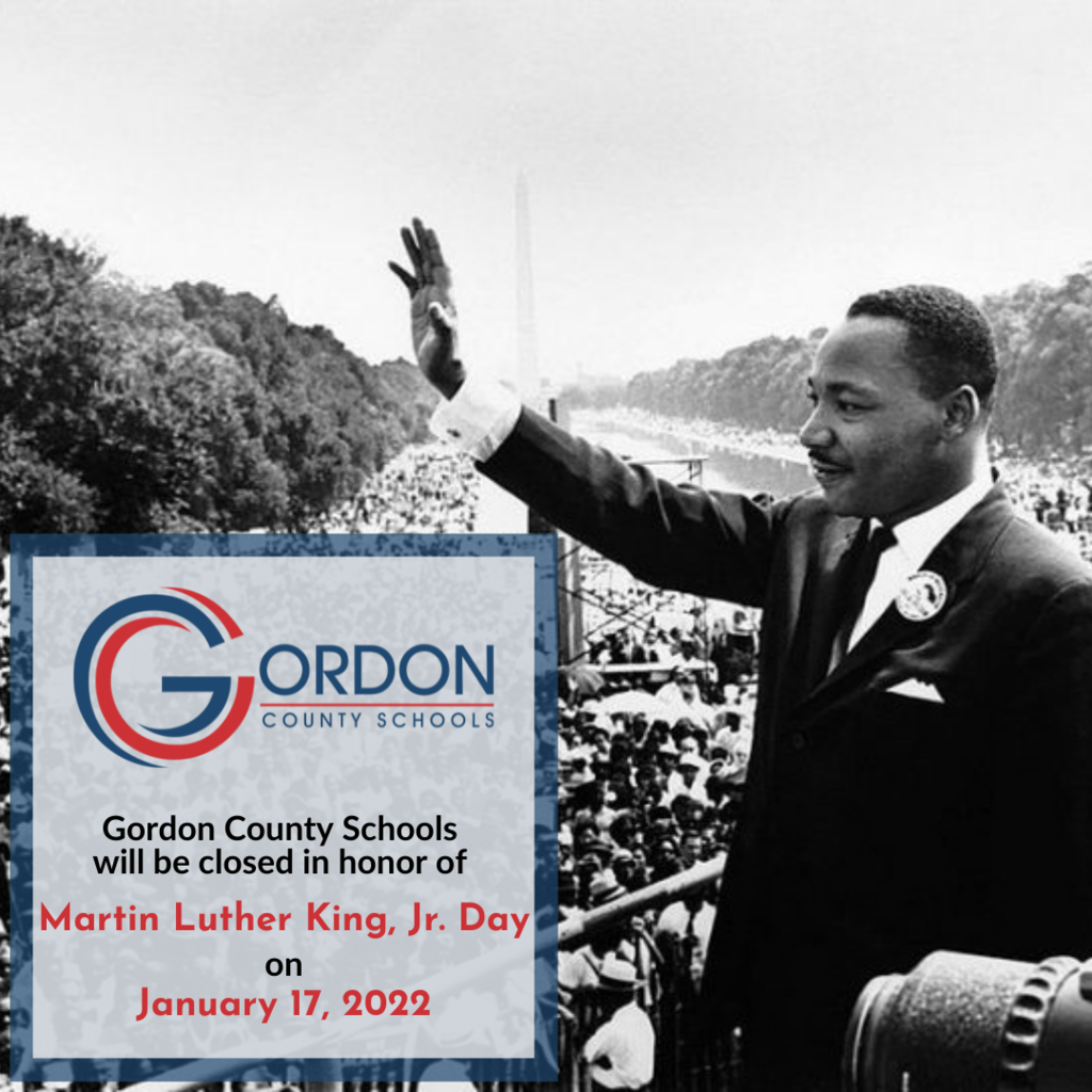 Gordon County Schools Logo - Gordon County Schools will be closed in honor of Martin Luther King, Jr. Day on January 17, 2022