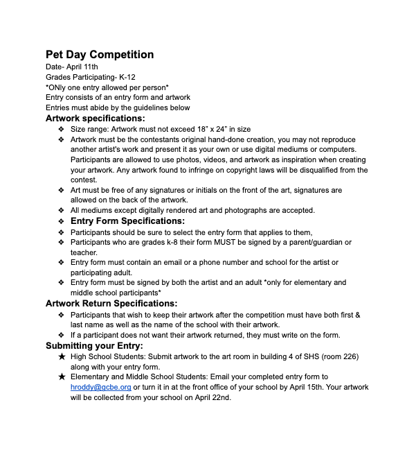 art contest