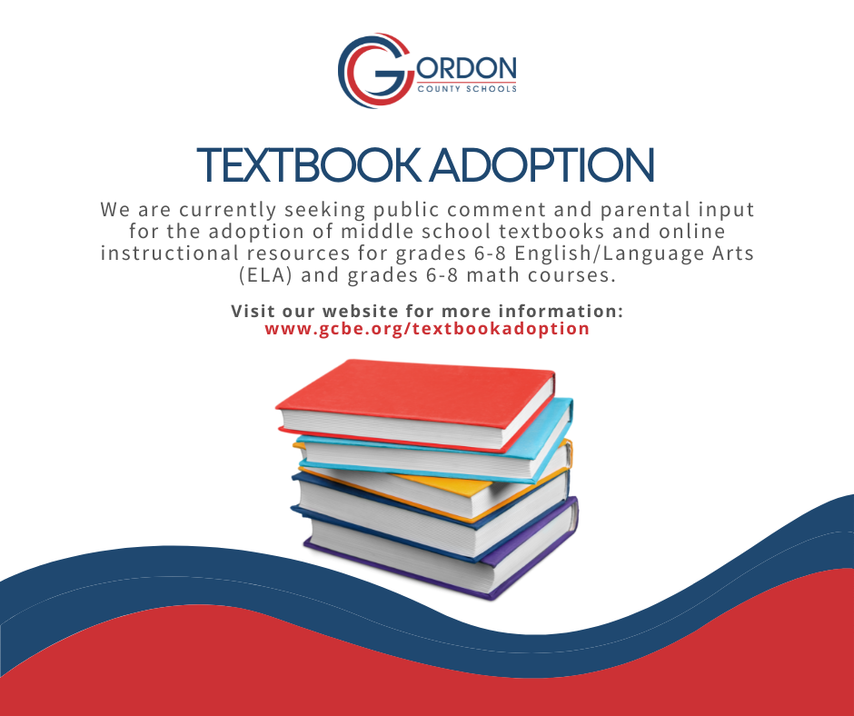 GCS Logo: TEXTBOOK ADOPTION - for information visit www.gcbe.org/textbookadoption