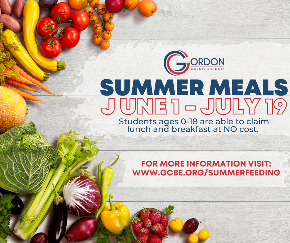 Summer Meals Available June 1 - July 19