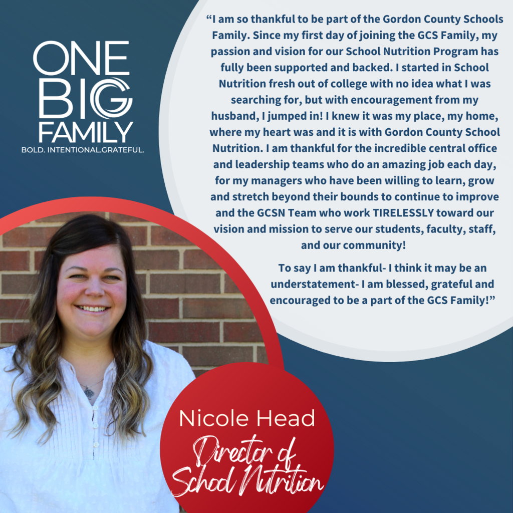 Nicole Head and her reason for being part of the one big family for Gordon County Schools