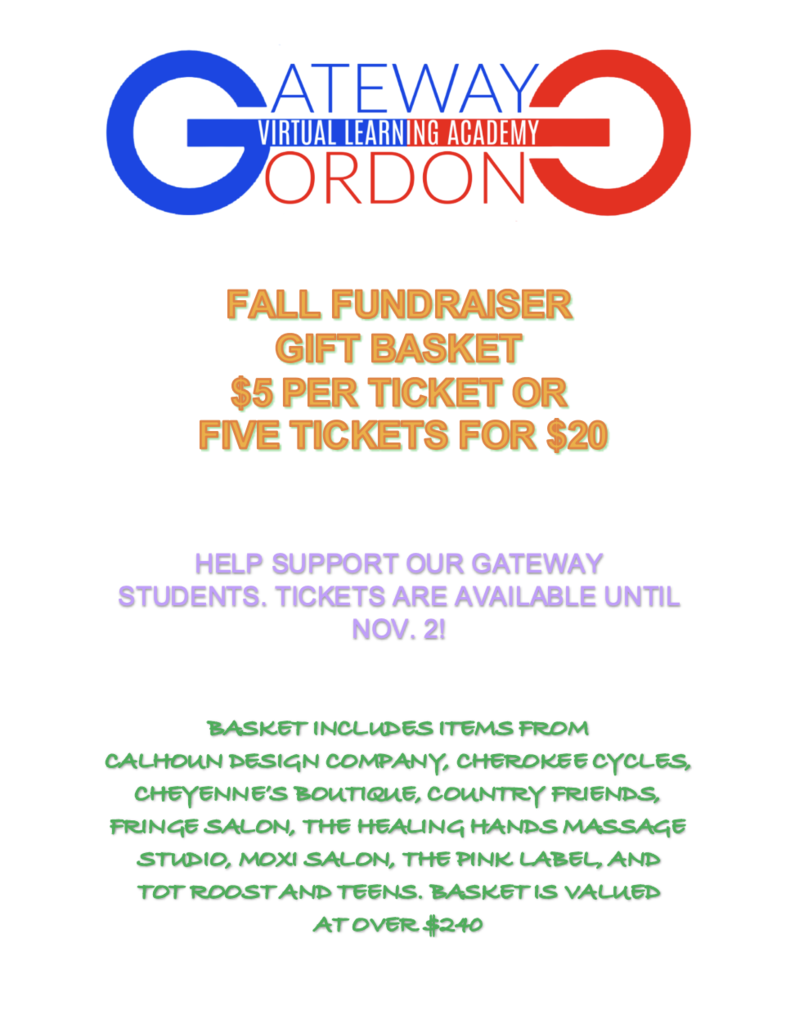 Flyer for Gateway Fall Fundraiser 
