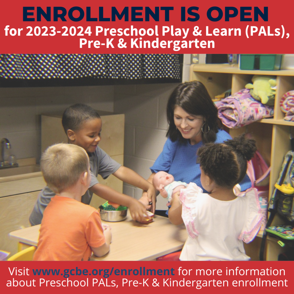 NEW STUDENT REGISTRATION: Gordon County Schools is now accepting enrollment applications for the 2023-24 Preschool Play & Learn (PALs) Program, Pre-K classes & Kindergarten classes!   More information about these programs can be found at the following websites:   Preschool Play & Learn (PALs): www.gcbe.org/pals  Pre-K: www.gcbe.org/prek Kindergarten: www.gcbe.org/enrollment  Learn more about student enrollment at Gordon County Schools by visiting www.gcbe.org/enrollment   #GoCoSchools #OneBIGFamily #GETGCS