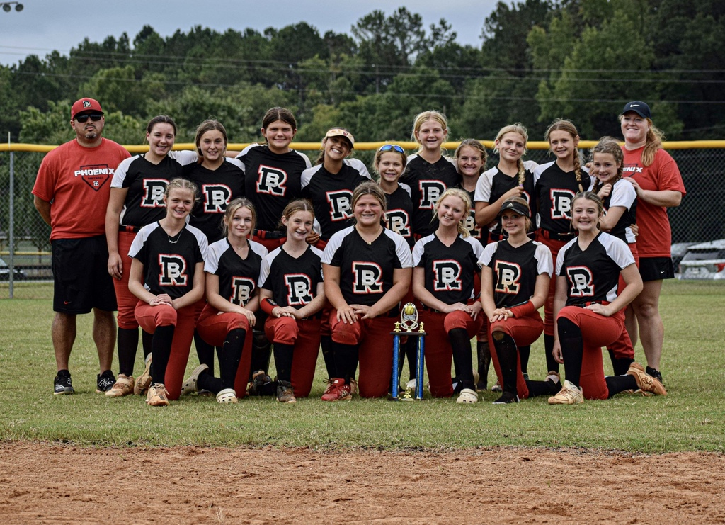the red bud middle school softball team and their coaches